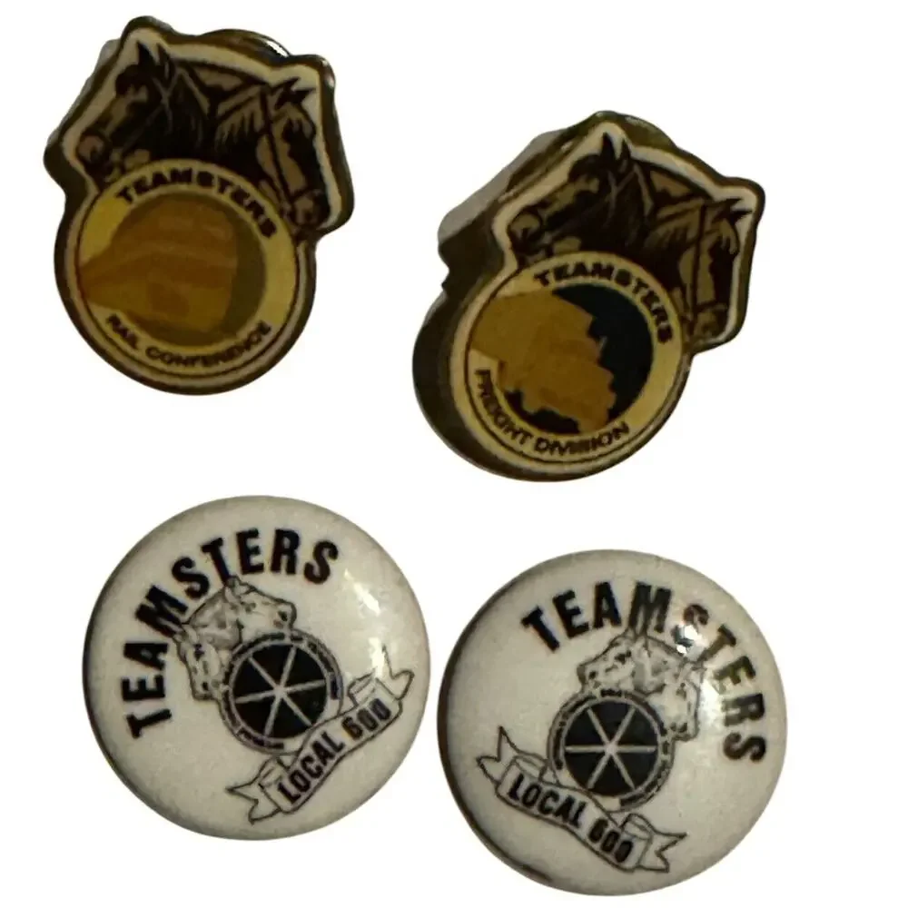 Union Teamster‎ VTG Pins (8) Hoffa Coli Local 600 Freight Theatrical Division